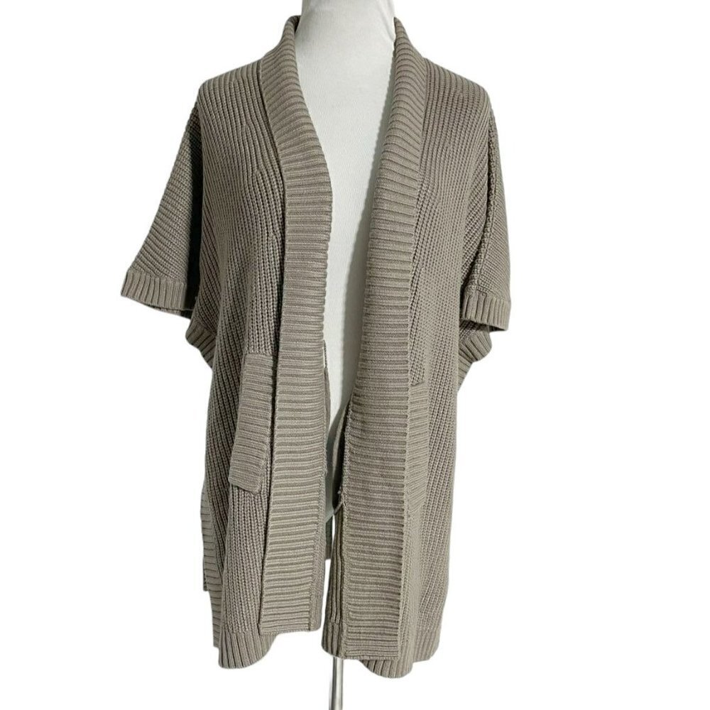 MarlaWynne WynneLayers Medium Large Cardigan Open Front Short Sleeve